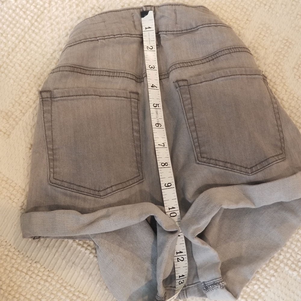 PACSUN Super Stretch Shortie Gray jean Shorts 25 - Picture 9 of 14